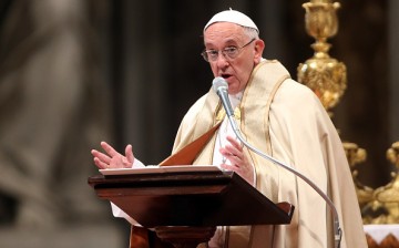 Pope Francis holds his speech during the Ordinary Public Consistory at St. Peter's Basilica on November 19, 2016 in Vatican City, Vatican. 