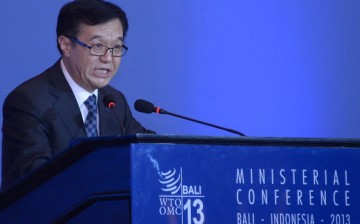 China's Trade Minister Gao Hucheng delivers a speech during the plenary session of the 9th World Trade Organization (WTO) Ministerial Conference in Bali, Indonesia.