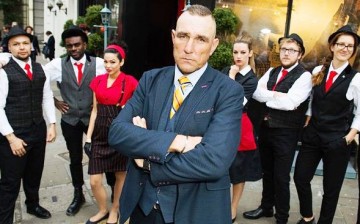 Vinnie Jones (middle) attends a photocall to launch the new 'Mafia III' game at TimberYard Seven Dials on October 7, 2016 in London, England. 