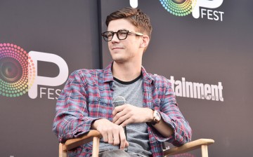 Grant Gustin speaks onstage during the CW Superheroes panel at Entertainment Weekly's PopFest at The Reef on October 29, 2016 in Los Angeles, California.