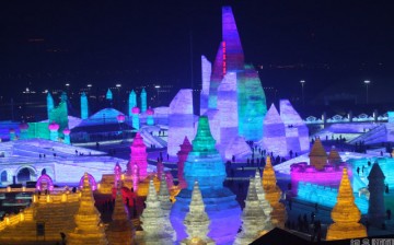 A view of the 33rd Ice and Snow Festival in Harbin.