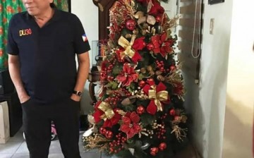 Philippine President Rodrigo Duterte spending Christmas with friends and family.