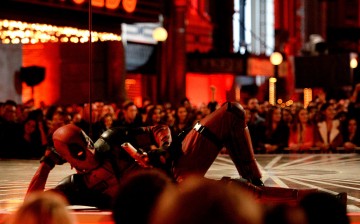 'Deadpool' dancer performs onstage during the 2016 MTV Movie Awards at Warner Bros. Studios on April 9, 2016.