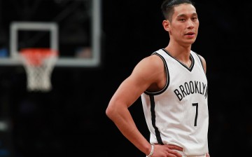 Jeremy Lin of the Brooklyn Nets looks on against the Chicago Bulls during the first half at Barclays Center on October 31, 2016 in New York City.
