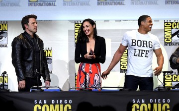 Actors Ben Affleck, Gal Gadot and Ray Fisher attend the Warner Bros. 'Justice League' Presentation during Comic-Con International 2016 at San Diego Convention Center on July 23, 2016 in San Diego, California. 