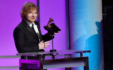 Ed Sheeran accepting the Grammy for Best Pop Solo Performance at the 58th Annual Grammy Awards last Feb. 15, 2016. 