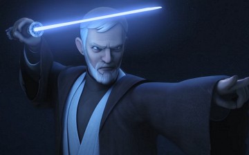 Obi-Wan Kenobi preparing to fight Darth Maul in the 'Star Wars Rebels' Season 3 midseason premiere.
