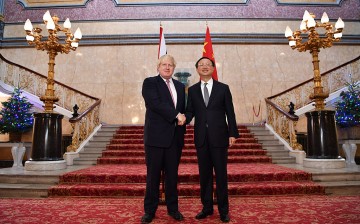 (L-R) British Foreign Secretary Boris Johnson welcomes Chinese State Councillor Yang Jiechi as they meet for the U.K.-China Strategic Dialogue meeting on Dec. 20, 2016 in London, England.