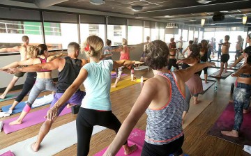  A general view of atmosphere of Move Interactive x CorePower Yoga Class In Hollywood hosted by Julianne Hough and Derek Hough