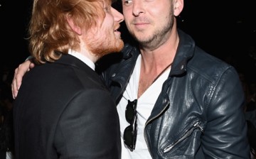 Ed Sheeran and OneRepublic's Ryan Tedder attend The 58th GRAMMY Awards at Staples Center on February 15, 2016 in Los Angeles, California. 