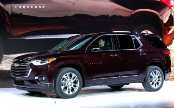 The 2018 Chevrolet Traverse SUV is shown its reveal at the 2017 North American International Auto Show on January 9, 2017 in Detroit, Michigan. 