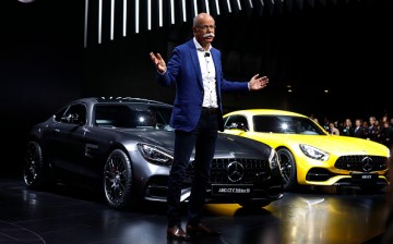 Dieter Zetsche, Chairman of the Board of Directors of Daimler AG and Head of Mercedes-Benz Cars, speaks at the Mercedes-Benz reveal at the 2017 North American Int'l Auto Show on Jan. 9, 2017.
