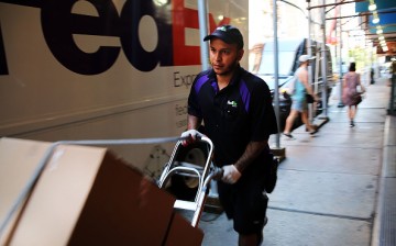 A parcel getting delivered to customers.