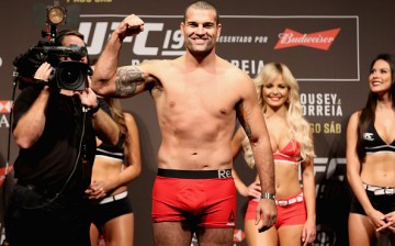 Mauricio Rua of Brazil steps onto the scale during the UFC 190 Rousey v Correia weigh-in at HSBC Arena on July 31, 2015 in Rio de Janeiro, Brazil.