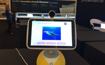 Chinese tech firms have become key figures in the spotlight during CES 2017. Shown here is Baidu's IOT innovation: the Little Fish video talking robot.