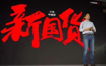 Lei Jun, chairman and CEO of Xiaomi Technology and chairman of Kingsoft Corp., delivers a speech at a launch event in Beijing, China.