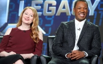 Actors Miranda Otto (L) and Corey Hawkins of the television show '24: Legacy' speak onstage during the FOX portion of the 2017 Winter Television Critics Association Press Tour at Langham Hotel on January 11, 2017 in Pasadena, California. 