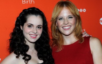 Vanessa Marano and Katie Leclerc arrive at the Fall Premiere Of ABC's 'Switched At Birth' And Book Launch Party at The Redbury Hotel on September 13, 2012 in Hollywood, California. 