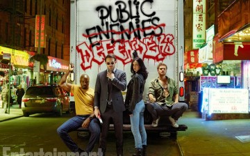 The Defenders Netflix series starring Charlie Cox, Krysten Ritter, Mike Colter and Finn Jones.