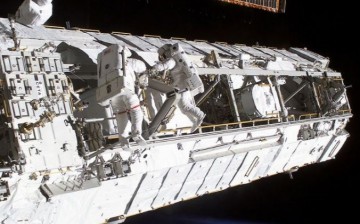 ISS astronauts on an EVA.                        