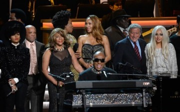  Attendees including honoree Stevie Wonder, recording artists Beyonce, John Legend, Lady Gaga, Jason Derulo, Annie Lennox, Gladys Knight, Ariana Grande, The Band Perry members Neil Perry, Kimberly Perry and Reid Perry, actress Maya Rudolph, actor Jamie Fo