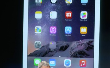 Apple CEO Tim Cook speaks during an Apple special event on October 16, 2014 in Cupertino, California. Apple unveiled the new iPad Air 2 and iPad Mini 3 tablets and the iMac with 5K retina display.
