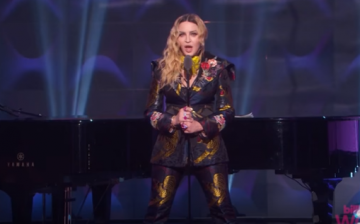Madonna during her Billboard Woman of the year 2016 award speech