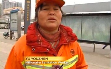 Yu Youzhen is one of many Chinese millionaires who value hard work as a street cleaner.