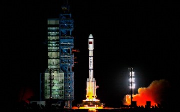 The Gaofen-3 satellite was launched into space via a Long March similar to the one pictured here at the Jiuquan Satellite Launch Center on Sept. 29, 2011.