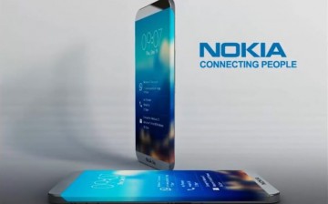 The iconic logo and tagline of Nokia is displayed along with the potential look of the upcoming Nokia Edge Android smartphone. 