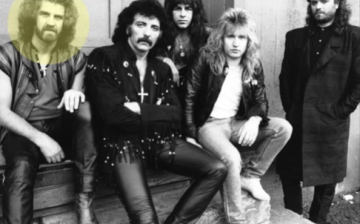 Geoff Nicholls (left), alongside Tony Iommi and the rest of Black Sabbath whose photo was taken in 1985.