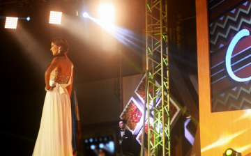 Miss Aruba Charlene Leslie walks onstage during a Miss Universe 2016 event at Cordillera Convention Hall, Baguio Country Club in Baguio City, Philippines on Jan. 18, 2017.