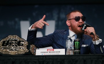 Conor McGregor addresses the media at the UFC 205 press conference at The Theater at Madison Square Garden on September 27, 2016 in New York City.