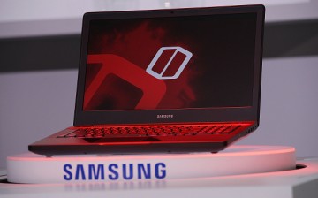 The Notebook Odyssey, SamsungÕs first-ever gaming laptop, is on display during a press event for CES 2017 at the Mandalay Bay Convention Center on January 4, 2017 in Las Vegas, Nevada.