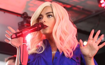 Bebe Rexha performs at MTV's Cover Of The Month Party At The YouTube Space on January 31, 2017 in London, United Kingdom.   