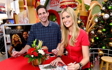 Tarek and Christina El Moussa, hosts of HGTV's hit show Flip or Flop, visited the HGTV Santa HQ at Lakewood Center. The reality stars visited with Santa, toured the new digital Santa headquarters and celebrated the holidays with fans on December 13, 2014 