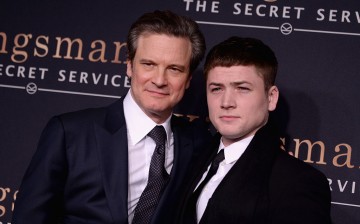 Colin Firth and Taron Egerton attend 'Kingsman: The Secret Service' New York Premiere at SVA Theater on Feb. 9, 2015.