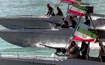 Fast patrol craft of the Revolutionary Guards Navy.                         