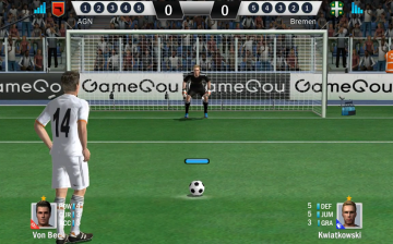 Gamegou's Soccer Shootout combines the excitement of sports games with simple Fruit Ninja-like gameplay.