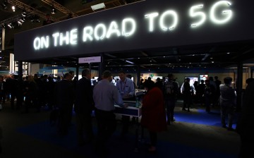 A 5G sign displayed at the 2016 Mobile World Congress.