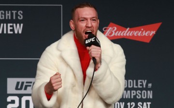  UFC Featherweight Champion Conor McGregor addresses the media during the UFC 205 press conference at The Theater at Madison Square Garden on November 10, 2016 in New York City.