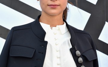 Alicia Vikander attends the Louis Vuitton show as part of the Paris Fashion Week Womenswear Spring/Summer 2017 on October 5, 2016 in Paris, France.