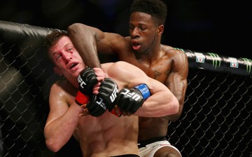 Randy Brown, making his UFC debut, grapples against Matt Dwyer during their fight last Jan. 30, 2016.