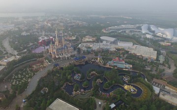 An aerial view of the Shanghai Disney Resort.