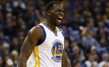 Draymond Green of the Golden State Warriors complains about a call during their game against the Dallas Mavericks at ORACLE Arena on December 30, 2016 in Oakland, California.