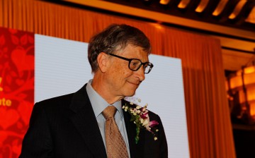 Bill Gates attends the inauguration ceremony of the China Global Philanthropy Institute and the Joint Philanthropy Education Initiative at Diaoyutai State Guest House.