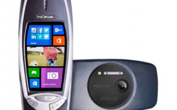 A concept design for the Nokia 3310 phone is on display showcasing the potential look of the upcoming throwback. 