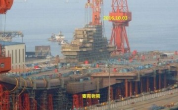 Construction of the CNS Shandong as of October 2016.             