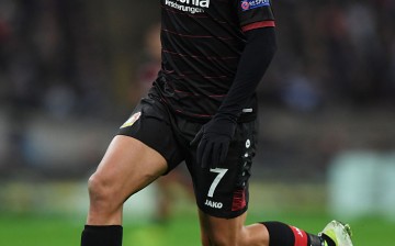 Bayer Leverkusen striker Javier Hernandez.