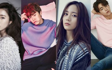 (L-R) Shin Se-Kyung, Gong Myung, f(x)'s Krystal Jung and Nam Joo-Hyuk star in the tvN drama 'Bride of the Water God.'